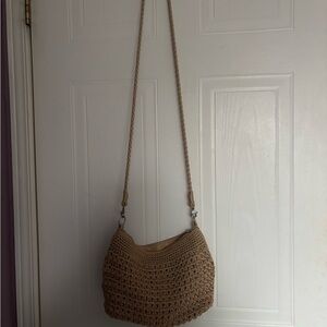 The Sak Tan Crochet Crossbody Bag